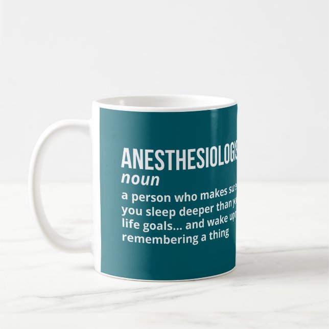 Caneca De Café Engraçado Anestesiologista Definição (Esquerda)