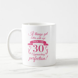 Caneca De Café Engraçado aniversário de 30 anos 'Perfeição'