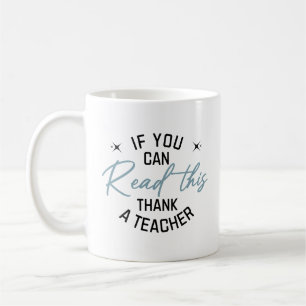 Caneca De Café Engraçado Apreciação do Professor Lendo de Volta à
