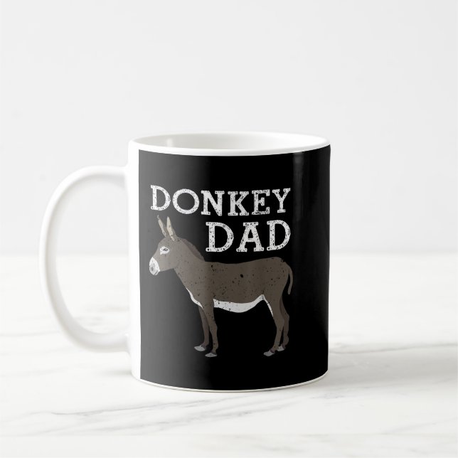 Caneca De Café Engraçado Arte Donkey Para Pais Donkey Lover Mule  (Esquerda)