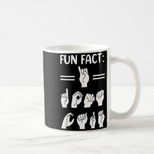 Caneca De Café Engraçado Asl Língua Americana de Sinais Curiosida