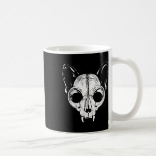 Caneca De Café Engraçado Assustador Gato Felino Skeleton Hallo