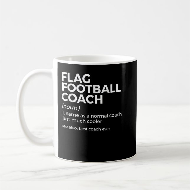 Caneca De Café Engraçado Bandeira Futebol Coach Definição Melhor  (Esquerda)
