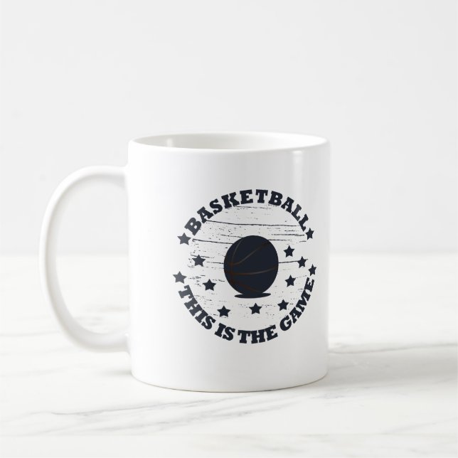 Caneca De Café Engraçado basquete dizendo (Esquerda)