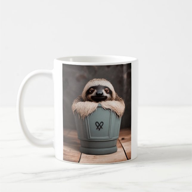 Caneca De Café Engraçado Bathroom Decor Wall Art Sloth (Esquerda)