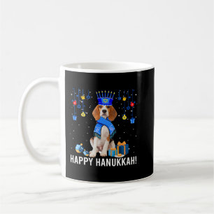 Caneca De Café Engraçado Beagle Menorah Que Natal Feliz Hanukkah