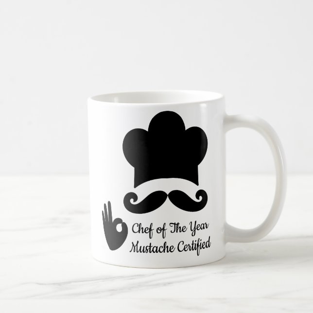 Caneca De Café Engraçado, bigode preto, nome de texto personaliza (Direita)