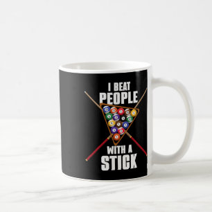 Caneca De Café Engraçado Billiard Rack I Bate Pessoas Com Um Bill