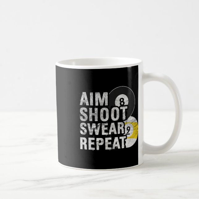 Caneca De Café Engraçado Billiards Aim Shoot Sweot (Direita)
