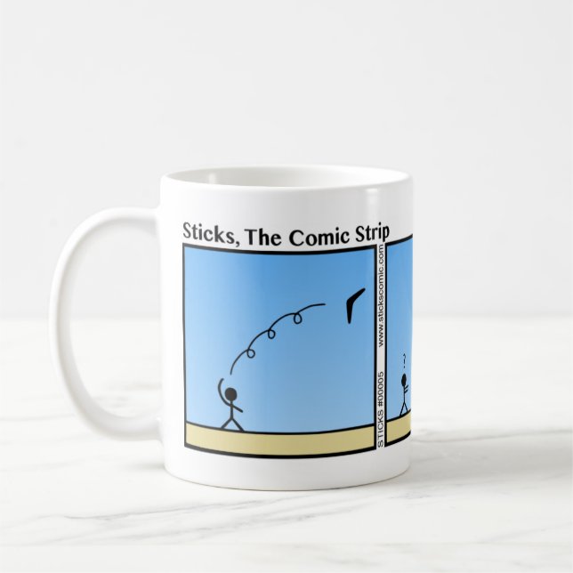 Caneca De Café Engraçado Boomerang Stickman Mug - 005 (Esquerda)
