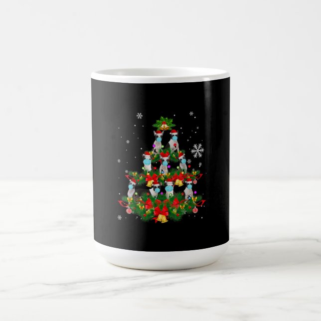 Caneca De Café Engraçado Boston Terrier Christmas Tree Dog Xmas (Centro)