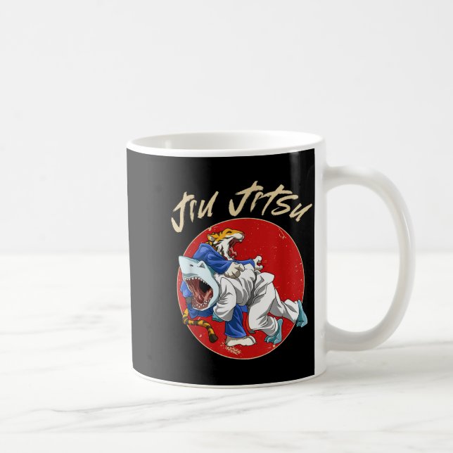 Caneca De Café Engraçado Brazilian Jiu Jitsu e Grappling (Direita)