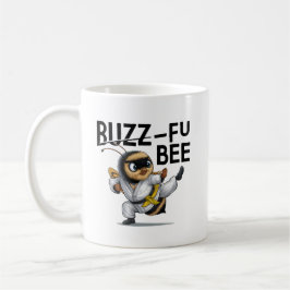Caneca De Café Engraçado Buzz-Fu Bee Artes Marciais