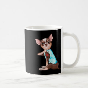 Caneca De Café Engraçado Cachorro Chihuahua Adoro Tatuagem Pai En