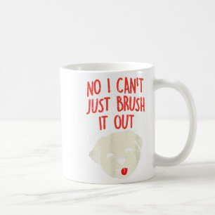 Caneca De Café Engraçado Cachorro Maltês Cabelo Não Eu Não Posso