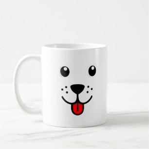 Caneca De Café Engraçado Cachorro Pet Cachorro Feliz Emoticismo F
