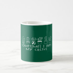 Caneca De Café Engraçado Cactus, Às Vezes Molhei Meu Cactus