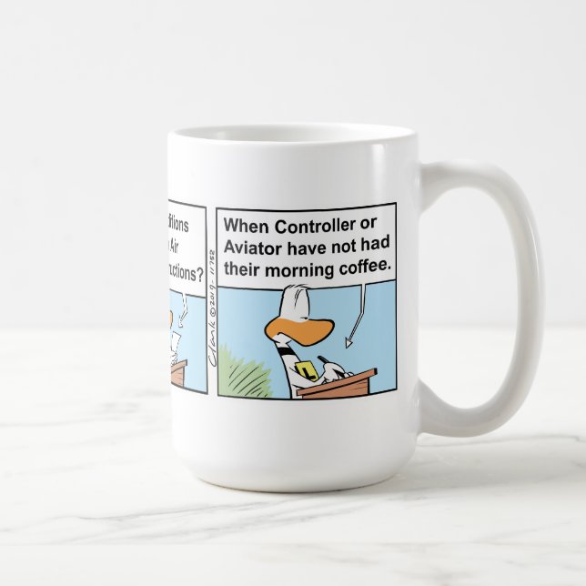 Caneca De Café Engraçado Café Aviation Humor Mug (Direita)