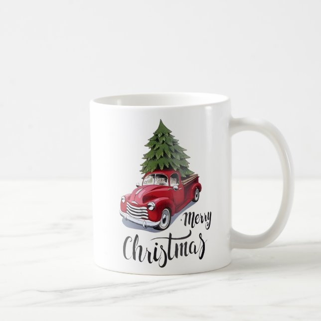 Caneca De Café Engraçado Cama de Natal (Direita)
