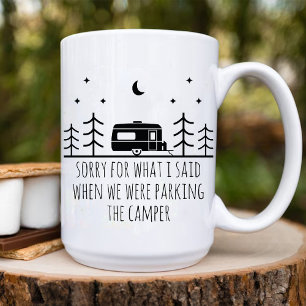 Caneca De Café Engraçado Camping Lover Nome minimalista do marido