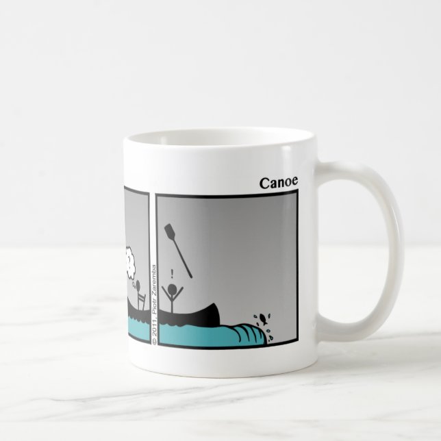 Caneca De Café Engraçado Canoe Stickman Mug - 037 (Direita)