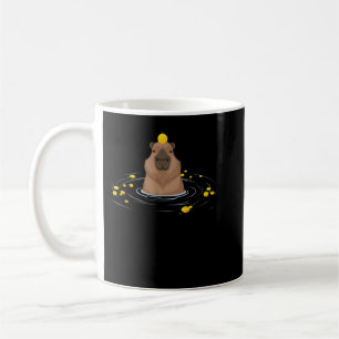 Caneca De Café Engraçado Capybara em Água com Lemons Meme