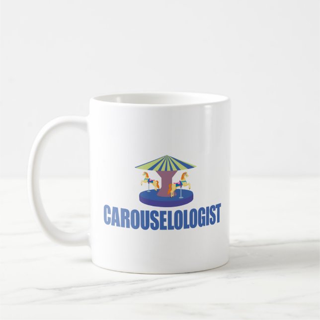 Caneca De Café Engraçado Carousel (Esquerda)