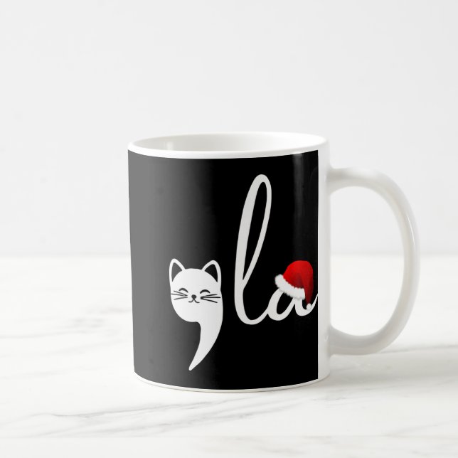 Caneca De Café Engraçado Cat Comma La Kamala Harris Papais noeis  (Direita)
