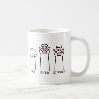 Caneca De Café Engraçado Cat Rock Paper Tesoura Memória Jogo Humo