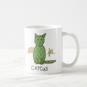 Caneca De Café Engraçado "Catcus" Cactus Drake