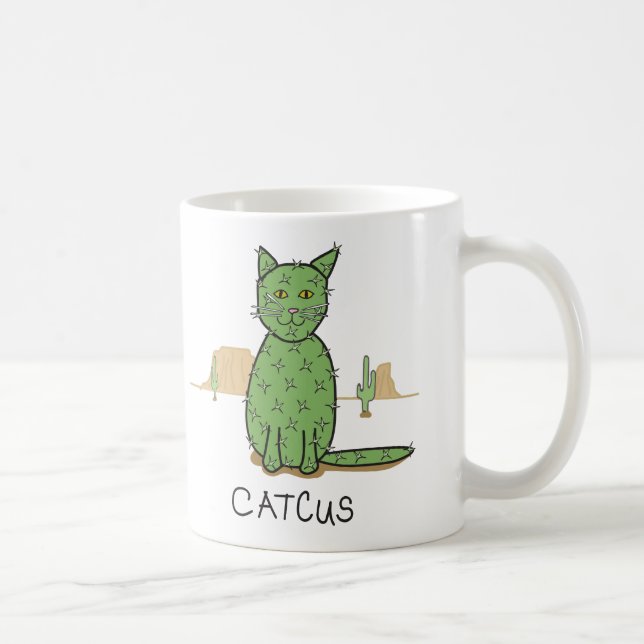 Caneca De Café Engraçado "Catcus" Cactus Drake (Direita)