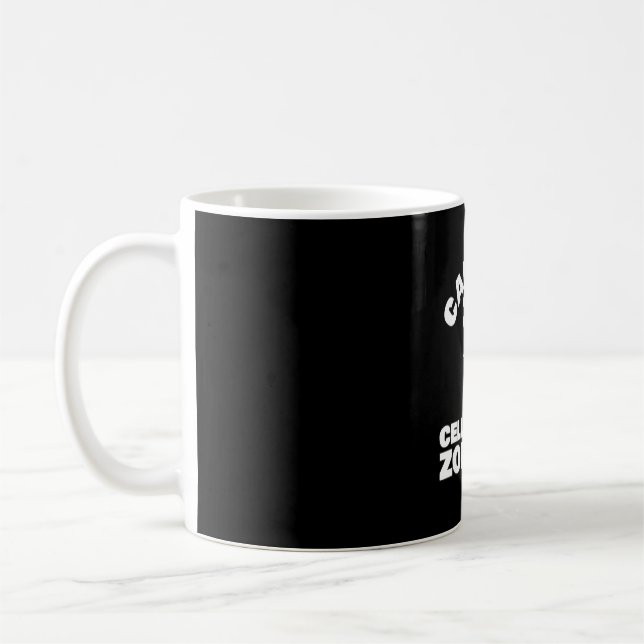 Caneca De Café Engraçado Célula de Aviso Zombieal (Esquerda)