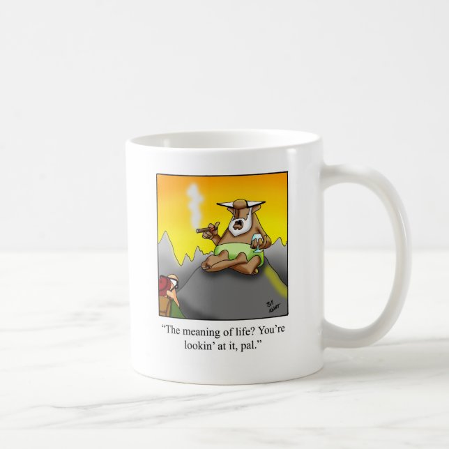 Caneca De Café Engraçado Charuto, Sábio, Presentes de Cartoon! (Direita)