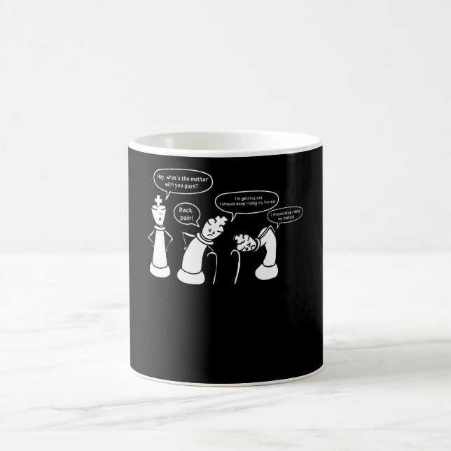 Caneca De Café Engraçado Chess (Centro)