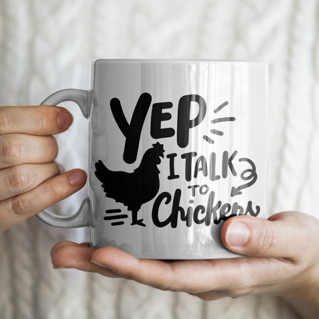 Caneca De Café Engraçado Chicken (Criador carregado)