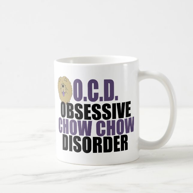 Caneca De Café Engraçado Chow (Direita)