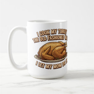 Caneca De Café Engraçado Citação De Ação De Graças Que Eu Cozinho