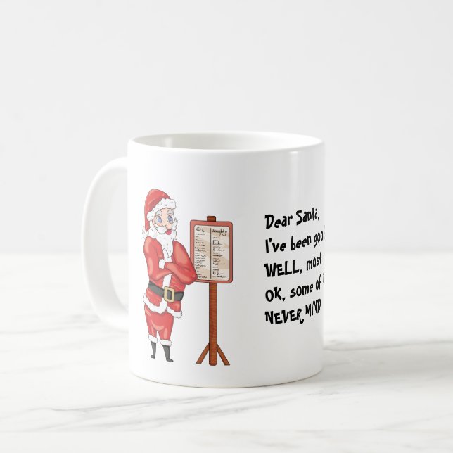 Caneca De Café Engraçado Citação de Natal Caros Papais noeis Mug (Frente Esquerda)
