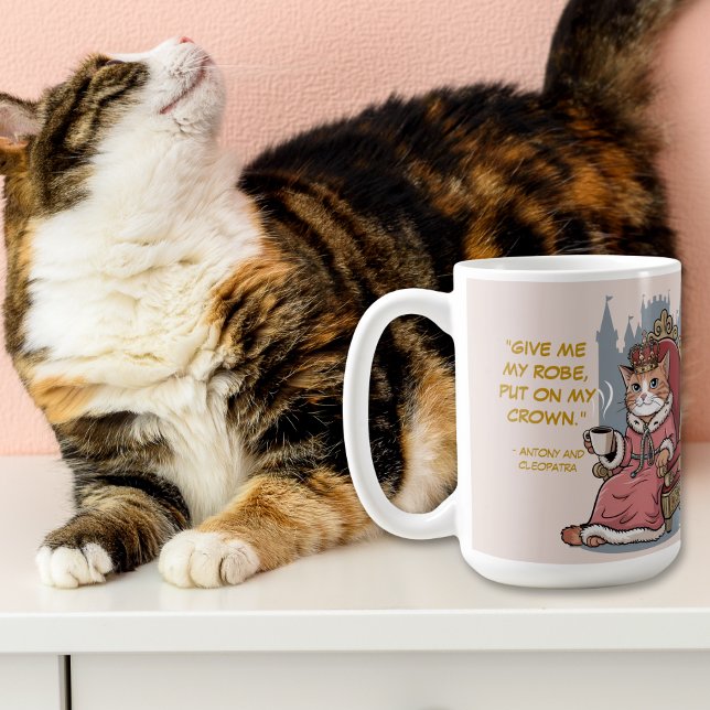 Caneca De Café Engraçado Citação Gato Moderno Shakespeare (Criador carregado)
