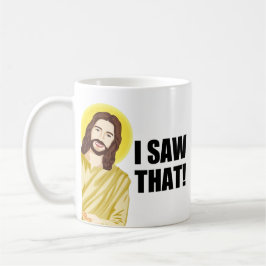 Caneca De Café Engraçado Citar Jesus Meme Eu Vi Aquele Cristão