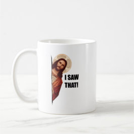 Caneca De Café Engraçado Citar Jesus Meme Eu Vi Aquele Cristão