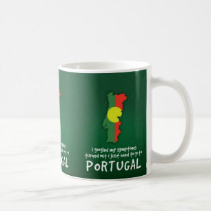 Caneca De Café Engraçado, Citei No Google Meus Sintomas Portugal