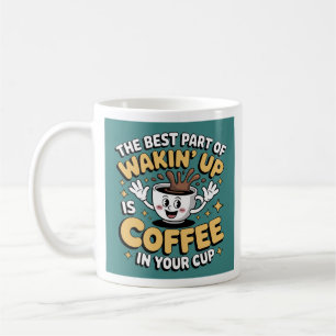 Caneca De Café Engraçado Coffee Cote Mug - "A Melhor Parte do Wak