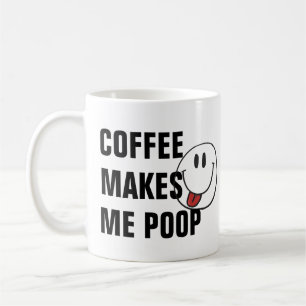 Caneca De Café Engraçado Coffee Cotes, Poop Pun Humor Mug,