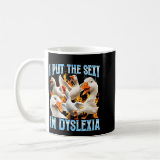 Caneca De Café Engraçado coloquei o em dislexia conscientização d
