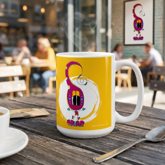 Caneca De Café Engraçado, Colorido, Excêntrico, Personagem de Des