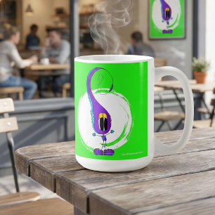 Caneca De Café Engraçado, Colorido, Excêntrico, Personagem de Des
