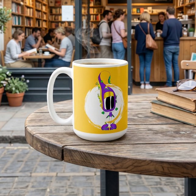 Caneca De Café Engraçado, Colorido, Excêntrico, Personagem de Des (It's a most excellent mug that is a great gift for anyone including yourself!)