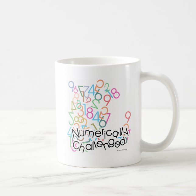 Caneca De Café Engraçado com Fobia de Matemática Numericamente De (Direita)