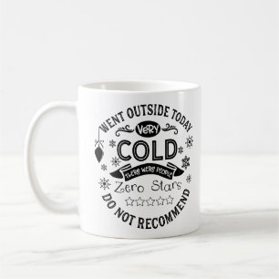 Caneca De Café Engraçado Cota de Natal no inverno